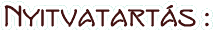 Nyitvatartás