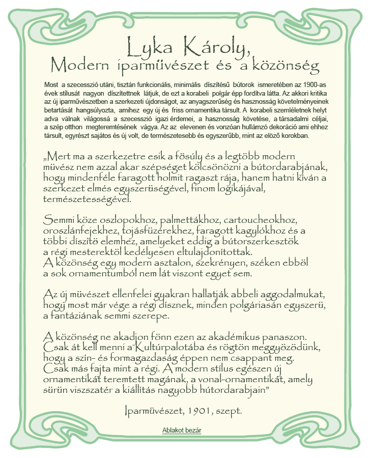 Lyka Károly idézet